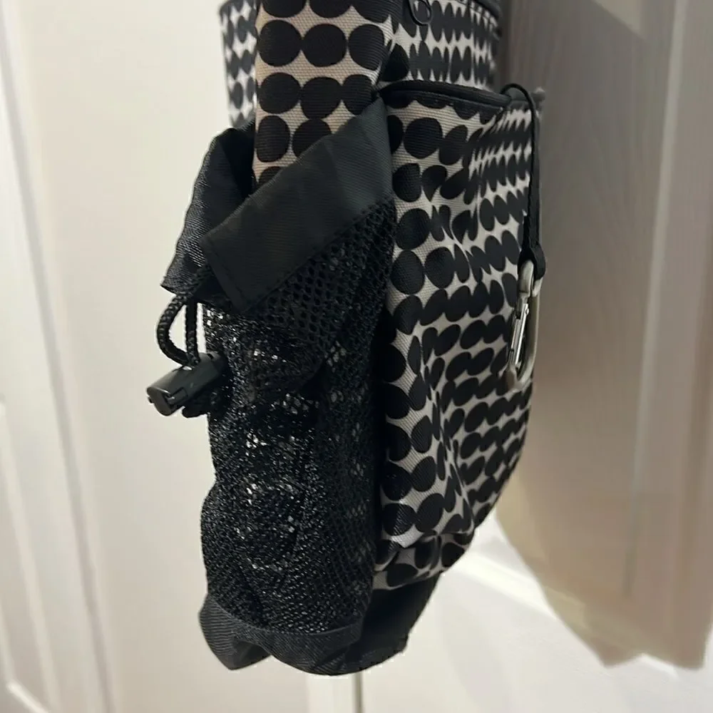 Skip Hop Spark Diaper Bag Multi pockets attaches to stroller‎ Black dots